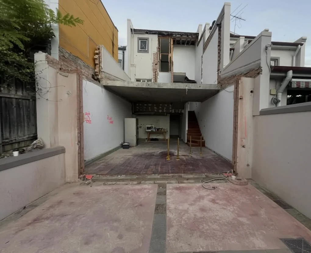 Suspended slab structure at Rozelle